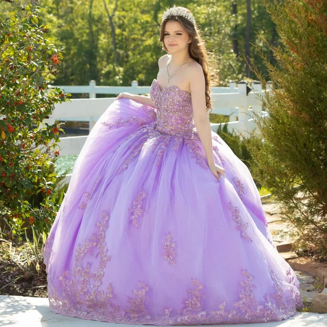 WD0552,Lavender Ball Gown Quinceanera Dress V Neck Flowers Gorgeous Custom  Girls Sweet 16 Dresses 15 Years Birthday Party Gowns · Wonder Girl · Online  Store Powered by Storenvy