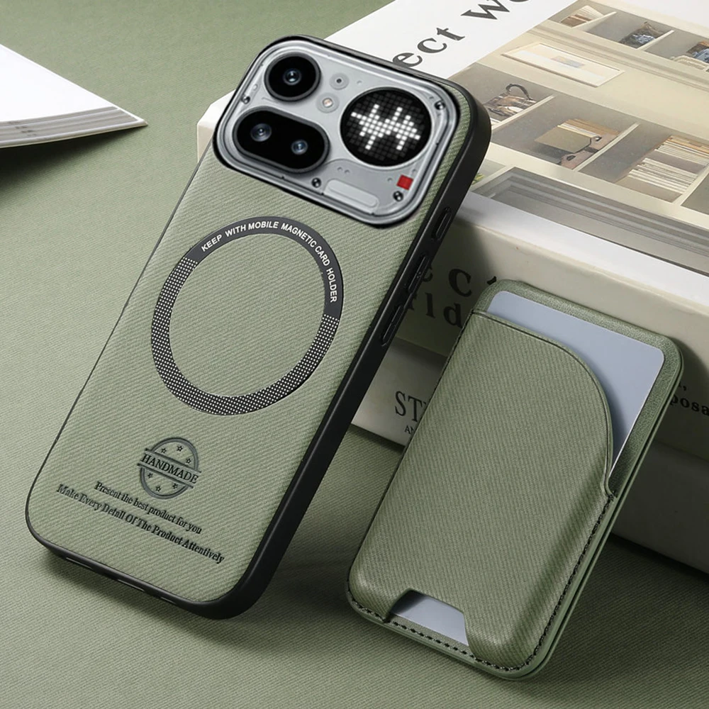 Premium Detachable Leather Card Holder Magnet Luxury Case