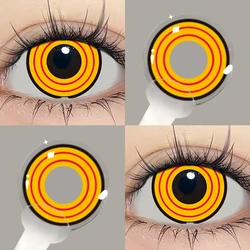 Mesmerizing Brown Cosplay Contact Lenses - Vibrant Orange Eye Makeup Effect, High Quality & Fast Shipping (MKM 14.5mm)