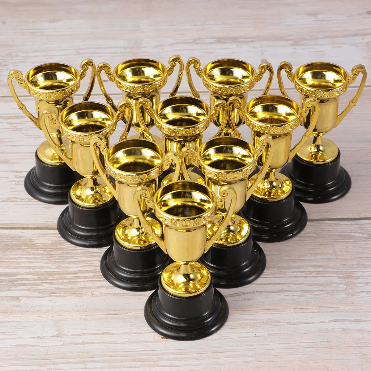 Plastic Trophy Toys 25pcs Student Sports Award Trophy Plastic Mini Trophy with Base Reward Competitions Children Toys for Game School Kindergarten