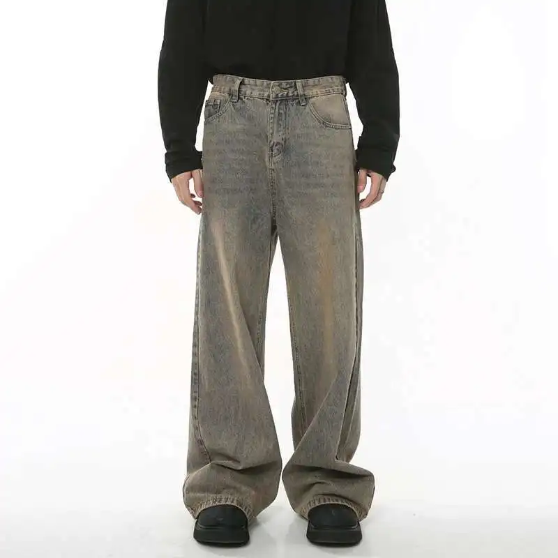 2024 Spring Men's Baggy Distressed Vintage Denim Pants