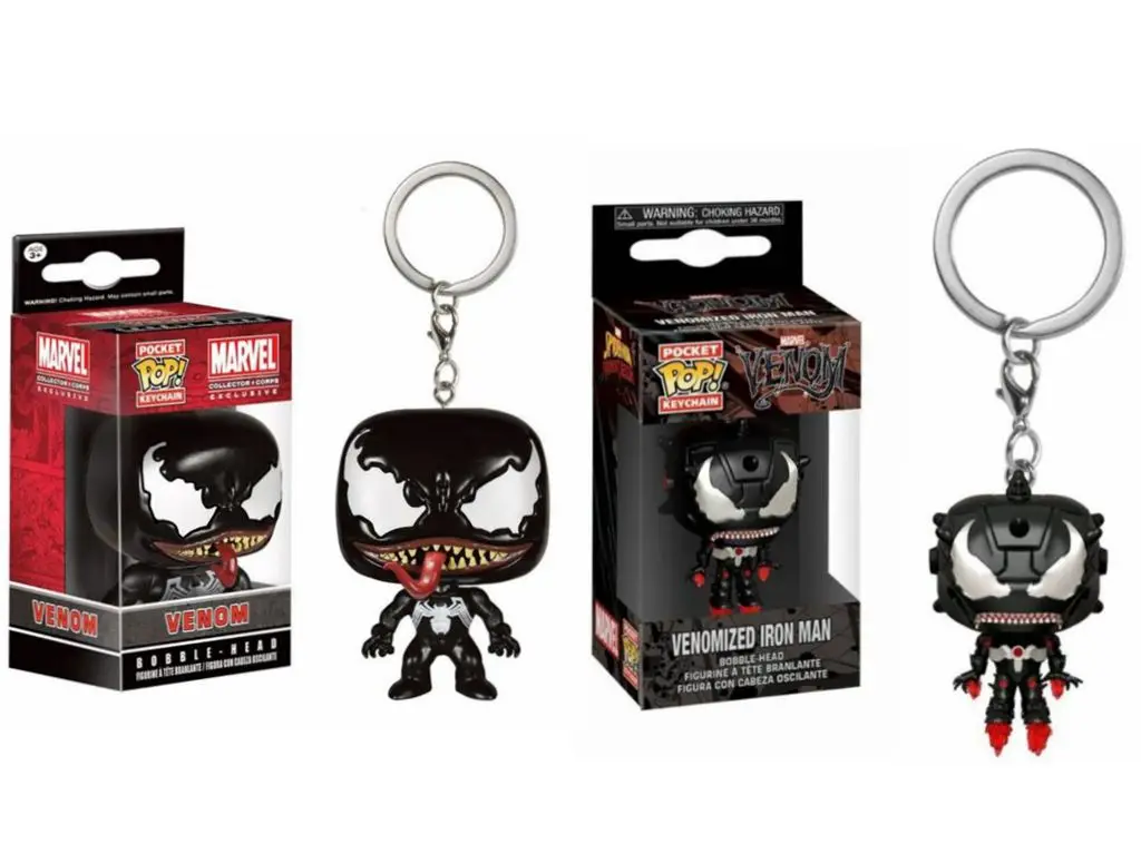 Funko Marvel Toys Venomized Iron Man Venom Pocket Portachiavi Collezione Di Action Figure In Vinile Modello Giocattoli Per Bambini Regalo Di Natale