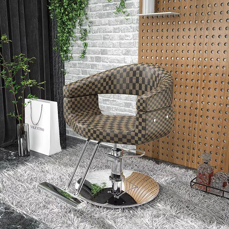 Quality Stainless Swivel Barber Chair Luxury Makeup Lounges Professional Barber Chair Hairdressing Taburete Ruedas FurnitureHDH