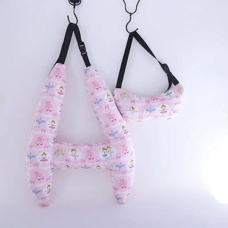 OHAANYY Oreiller Voyage Enfants Voiture, Coussin De Voyage Enfant, Démontable Et Lavable Machine, Coton, Confortable, Forme H, Idéal Pour Les Voyages En Voiture Cadeau