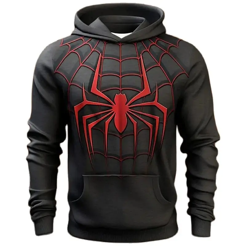 

Men's 3DSpider Graphic Prints Casual Men's 3D Printing Hoodie Pullover Holiday Outgoing Spring and Autumn Clothing