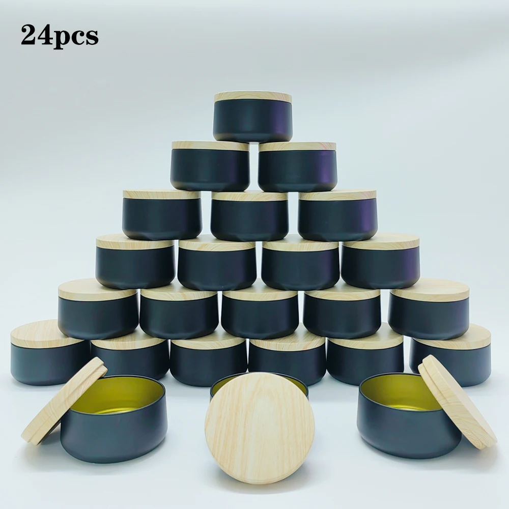 

24pcs Red Cosmetics Container Aluminum Candle Jar Empty Tin Metal Storage Box with Lids Lip Balm Pot Screw Cream Box