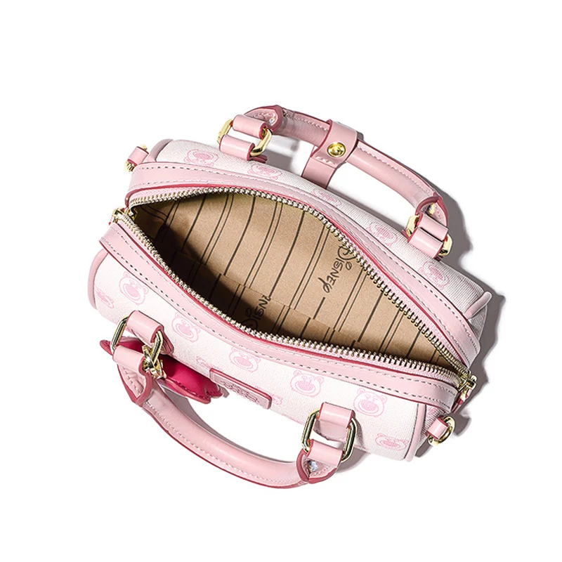 Disney Lotso Pink Boston Shoulder Bag Cartoon Strawberry Bear PU Leather Brand Bag Women Handbag Crossbody Bags With Pendant 4