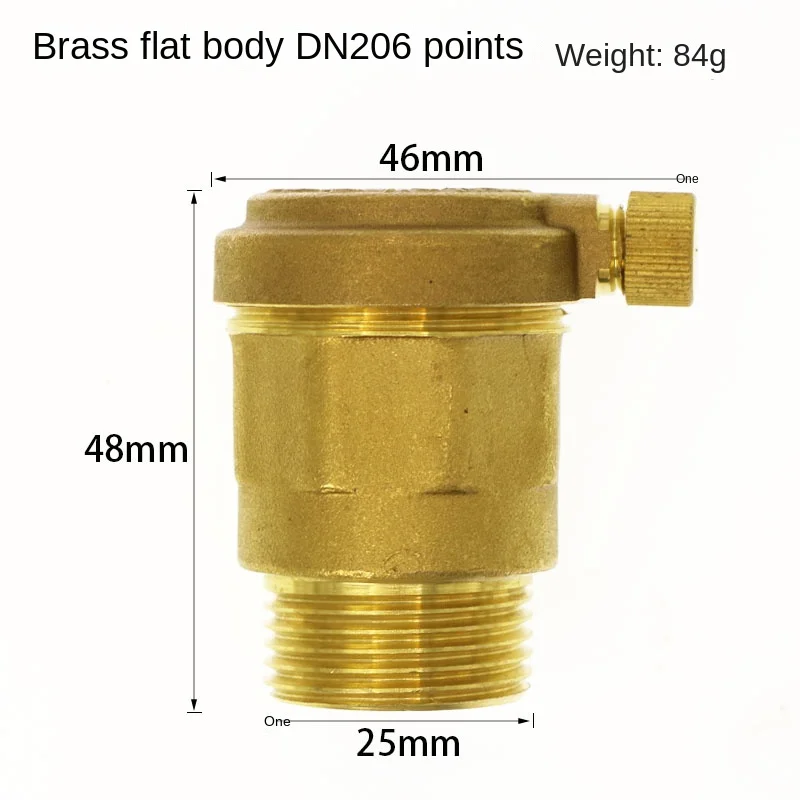Copper Stainless Steel Automatic Heating Exhaust Valve Pipe Deflation Valve 4 Points 6 Points 1 Inch DN15 DN 20 DN25