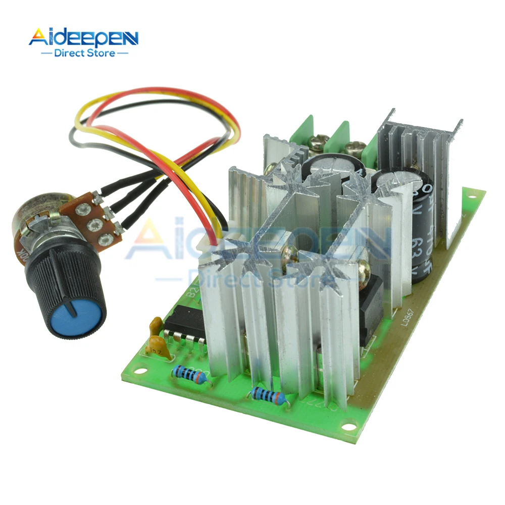 DC10-60V DC motor speed regulator 12V 24V 36V 48V High power drive module PWM Motor speed controller 20A current regulator