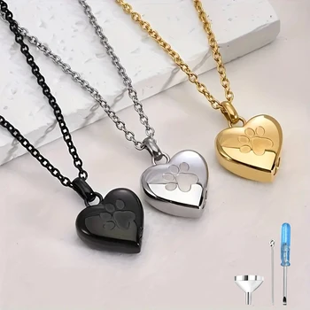 Pet Ashes Heart Cremation Jewelry Urn Necklace 1