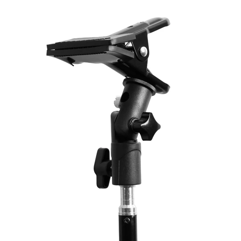 Heavy Duty Metal Clamp Holder Reflector Metal Clip Mount 1/4" to 3/8" Light Stand Mounting for Flash Umbrella Bracket A0NB photography reflector holder photography backdrop clamps