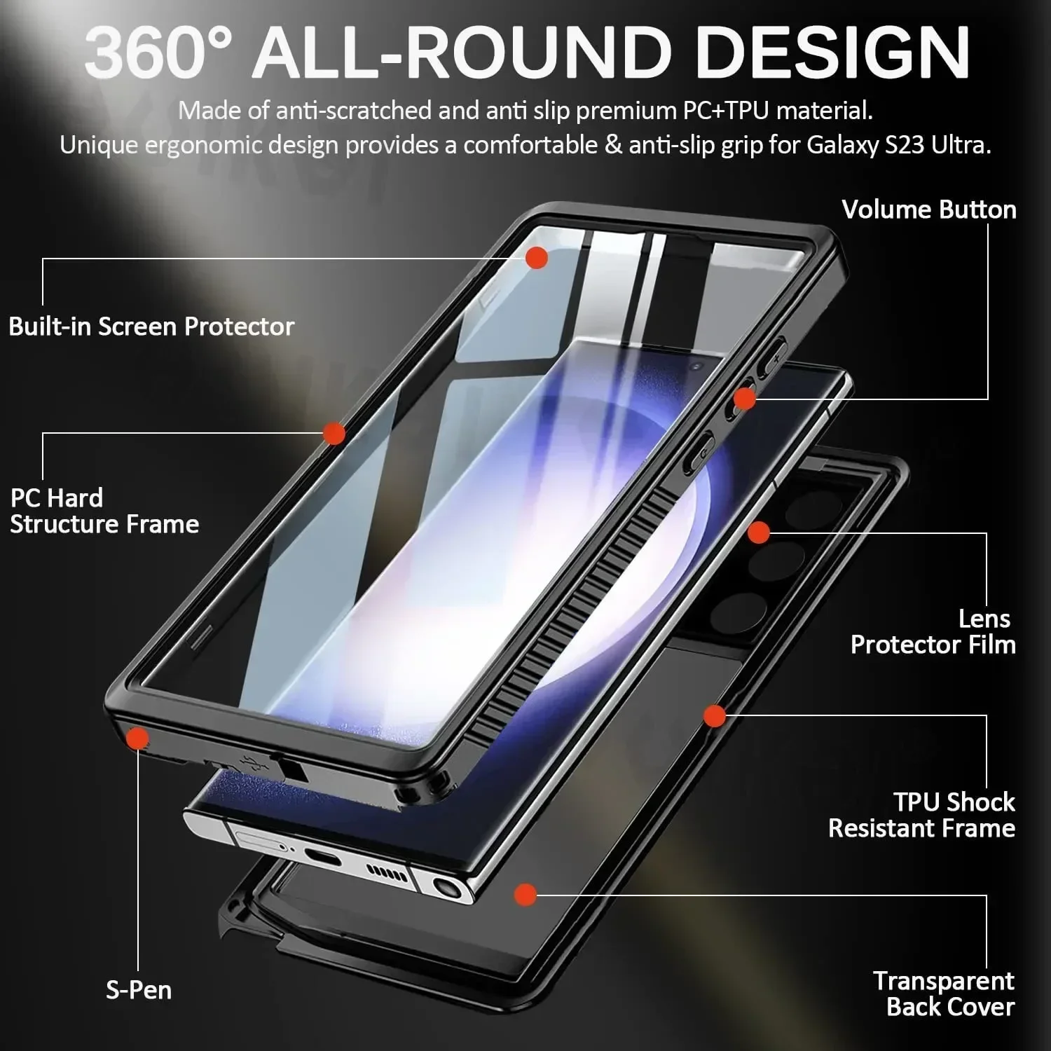 Ultimate Waterproof Shockproof Heavy Duty Phone Case - IP68 Full Protection Cover