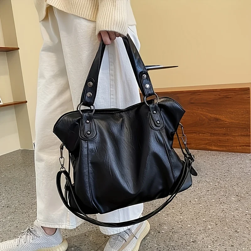 Abaodam Bolsa de hombro con estampado de vaca para mujer, bolso de hombro de vaquera occidental con cremallera, bolso de hombro con estampado de vaca, bolso de moda en blanco y