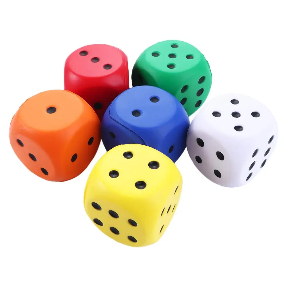 

Big Sponge Dice 1pcs/Soft and Elastic Toys Color Solid Point Dice Side Length 6cm Cognitive Amusing Props