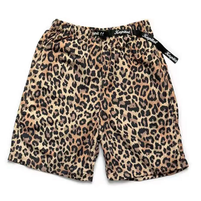 

New Arrival KAPITAL 21SS Hawaiian Leopard Shorts Hirata and Hongri Loose Trendy Capris Men Casual