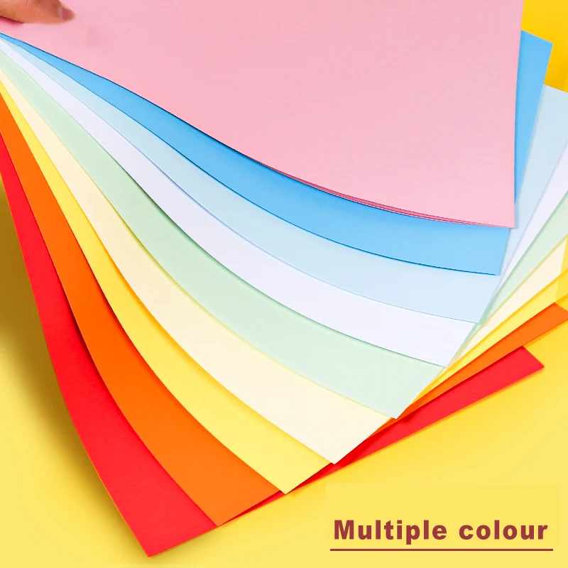 Deli Color Copy Paper A4 Color Computer Printing Paper 100 Sheets/Pack  Student Hand-cut Paper-cut Office Supplies - AliExpress