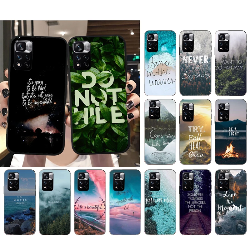 

Forest Nature Quotes Phone Case For Xiaomi Redmi Note 12 Pro 11S 11 10 Pro 10S Note 12R 12S 12 ProPlus Redmi 10 9C 12