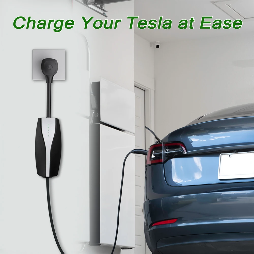 Tesla 240v Adapter NEMA 14-50 Adapter For Tesla Gen 2 Mobile Portable Charger Connect, 240v Outlet At 32A Compatible With Tesla 3/S/X/Y/Cyber Truck J1772 To Tesla Adapter