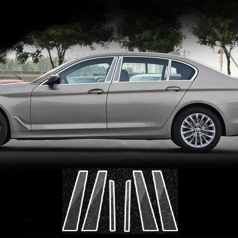 For BMW G30 G31 Series 5-Window Center Pillar Protective Film Anti-scratch Cover Car Protector Exterior Accessories