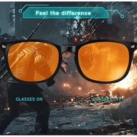 Lunettes Anti-lumière bleue tendance pour femmes et hommes, meilleur sommeil, filtre à lentille rouge, lunettes Anti-UV avec lentilles orange teintées 2
