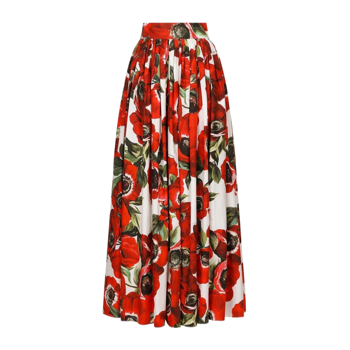 Luxury Designer Inspired High Quality Summer Women Floral Print Cotton Long Maxi Skirt For Holiday 2024