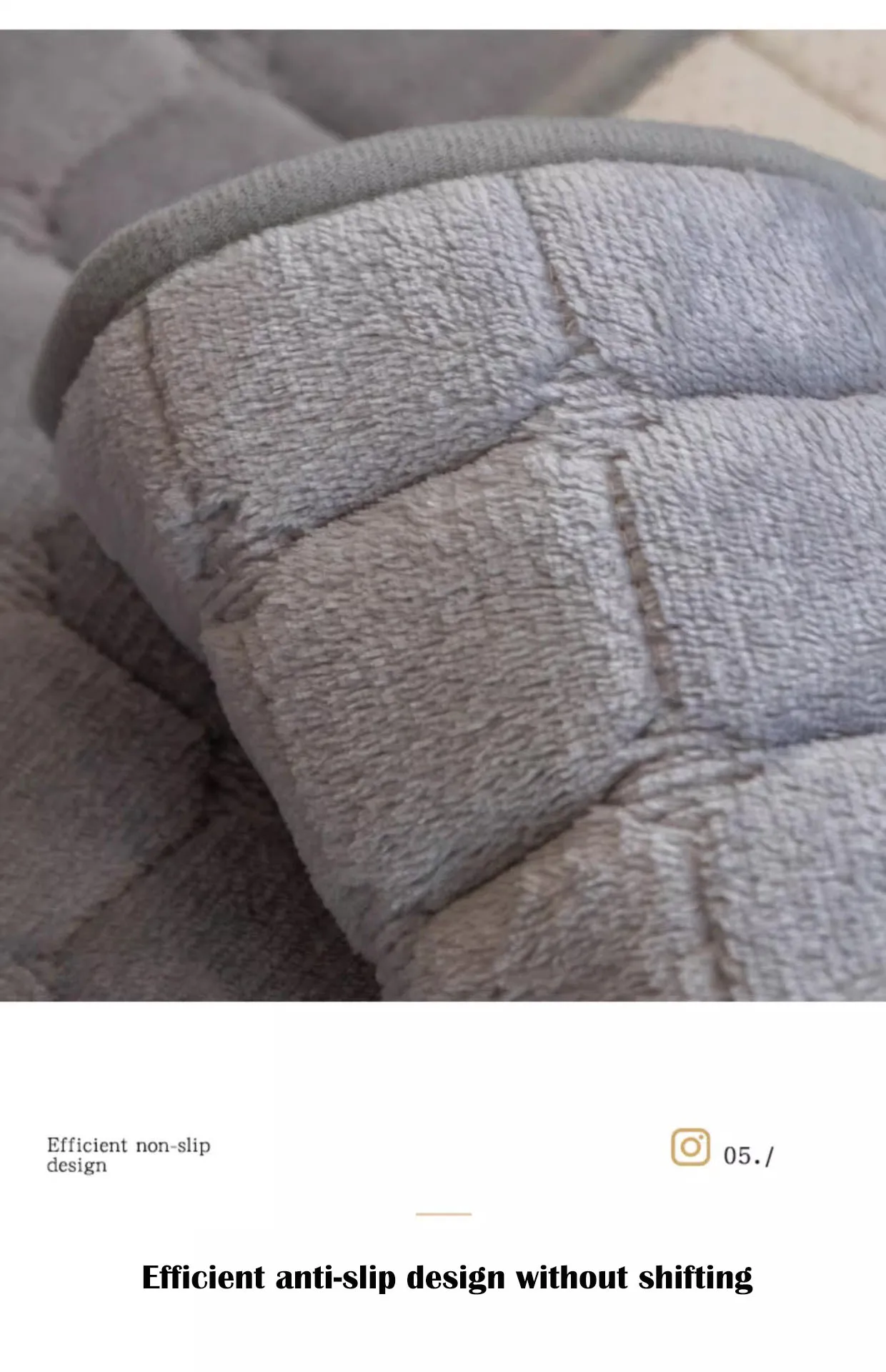 Plush Plaid Sofa Cushion Image 11