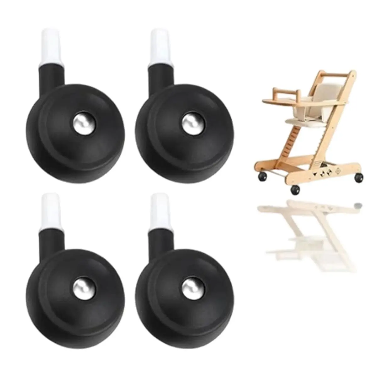 (WSFS) 4pcs 베이비 워커 교체용 바퀴 워커 휠 액세서리 플라스틱 캐스터 트렌드 유모차용 범용 스템 마운트