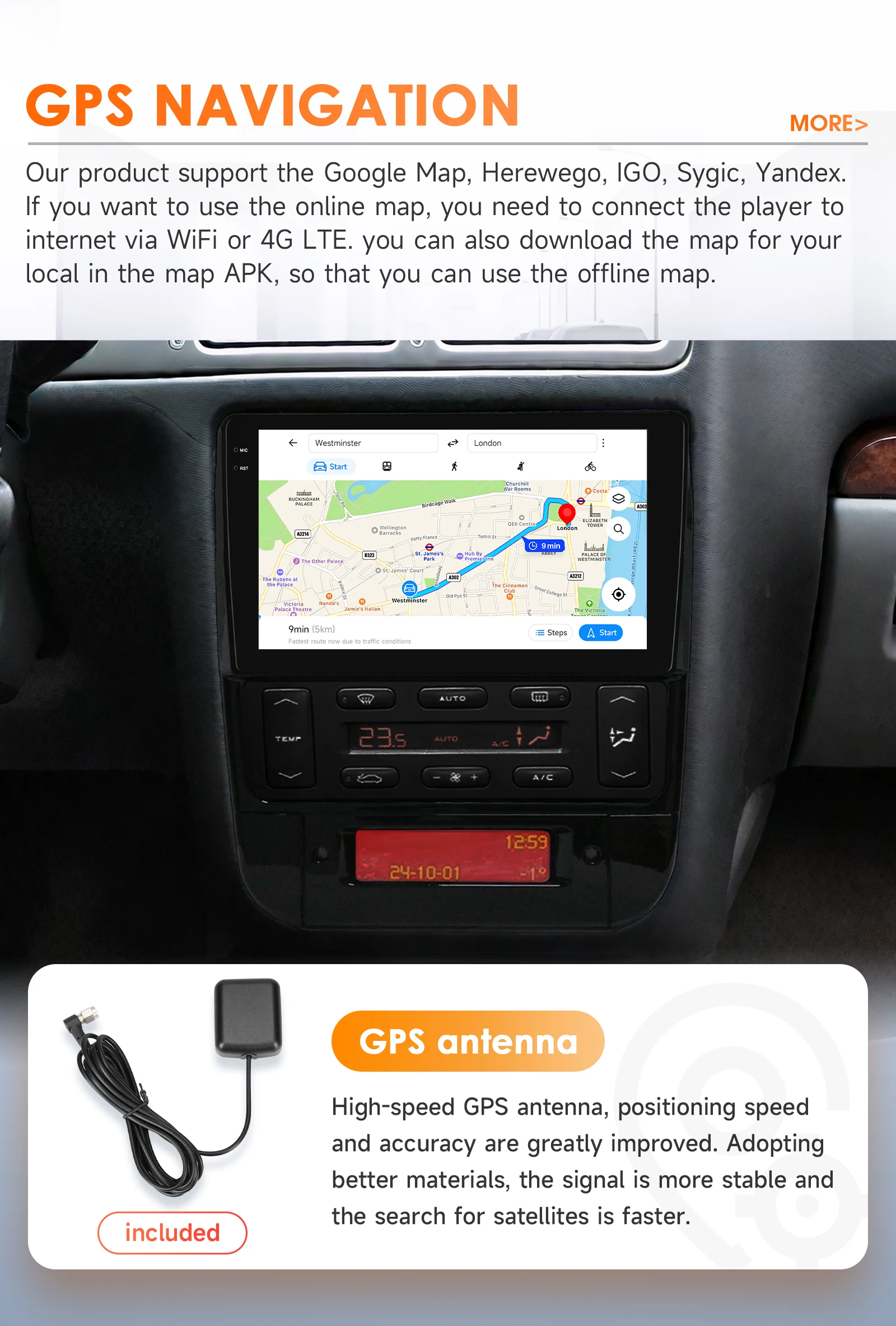 9 "2din Carplay Andorid 14 Autoradio für Peugeot 406 1994-2005 Multimedia-Player von Snapdragon 6115 Autoradio GPS 360 Cam Bildschirm – Detail 32