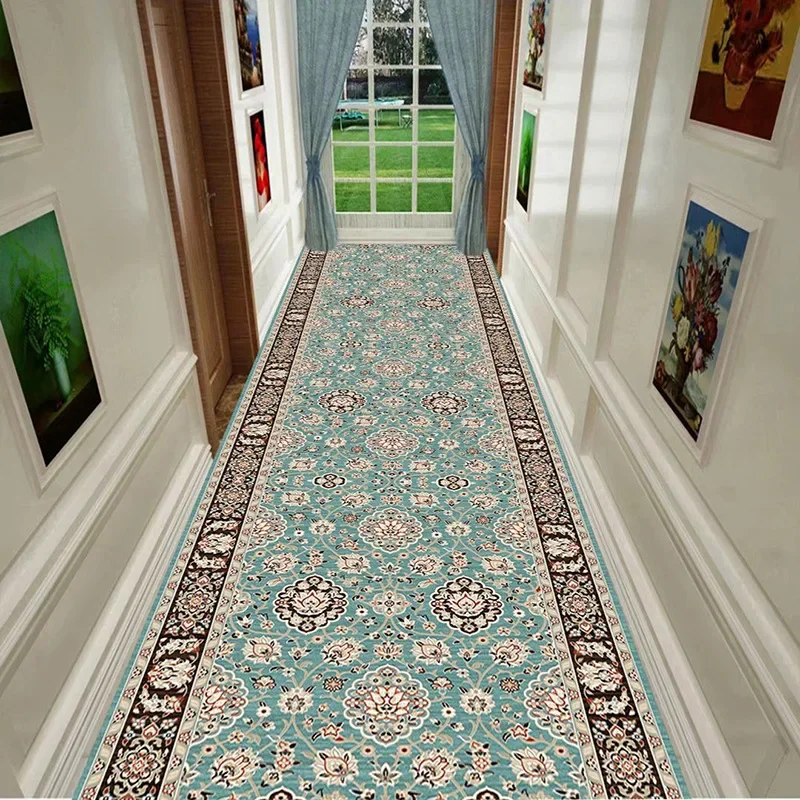 Luxury Design Long Carpet Runner for Corridor Hallway Decor Non-slip Strip Carpets HOTEL Living Room Doorway Washable Doormat 5