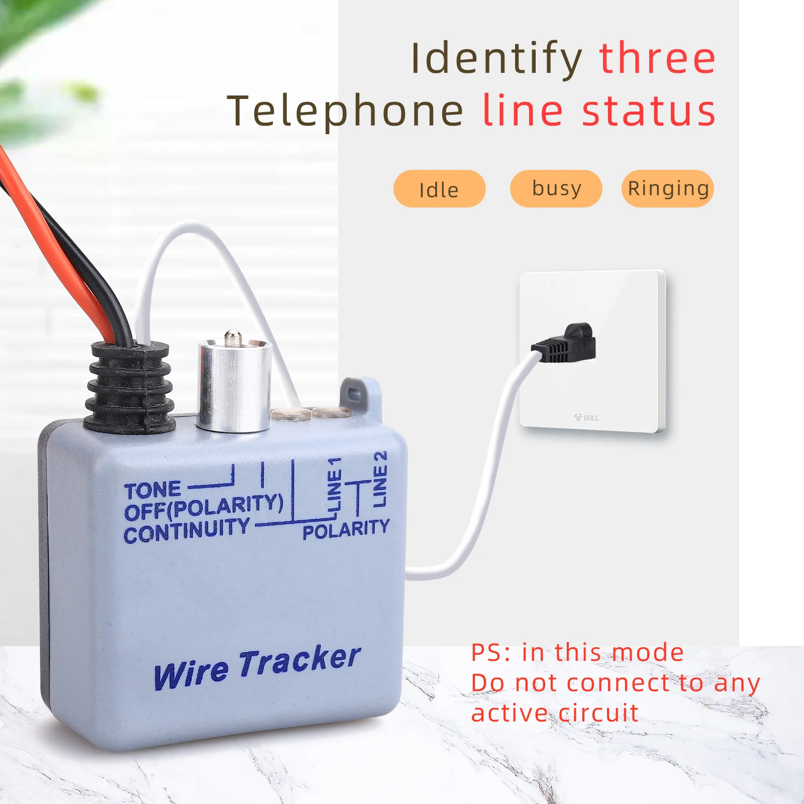 Cabo Tester Linne Finder Rede Tone Generator Indutiva Volume Ajustável Cinza li 200ep - Imagem 2