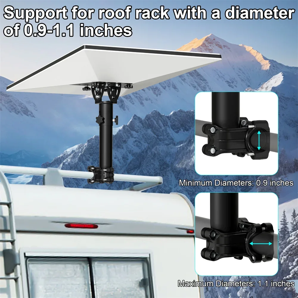 Starlink Mounting Kit For Starlink Gen3 Mini Metal Bracket Set With Anti-slip Pad Suitable For RV Roof for Starlink Gen3 Portable satellite dish kits