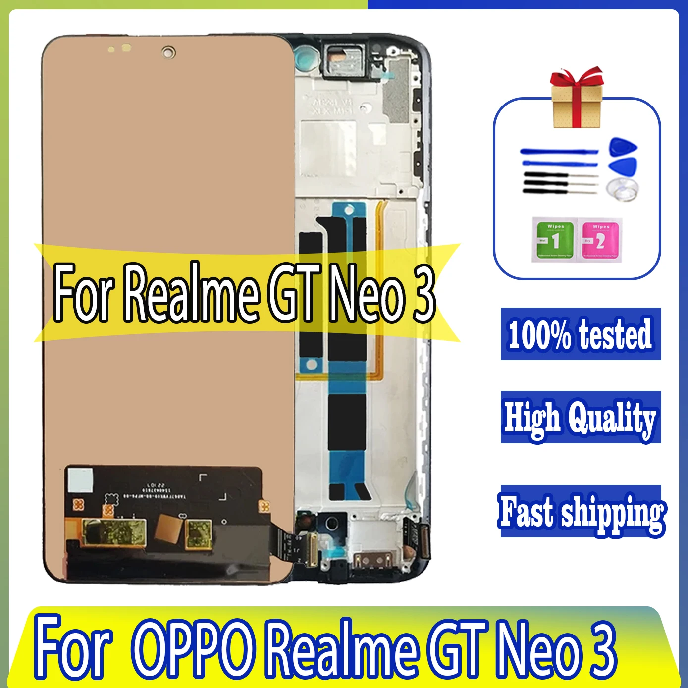 

High quality 6.7" For OPPO Realme GT Neo 3 RMX3560 RMX3561 Lcd Display Touch Digitizer Assembly Panel For Realme GT Neo3 Screen