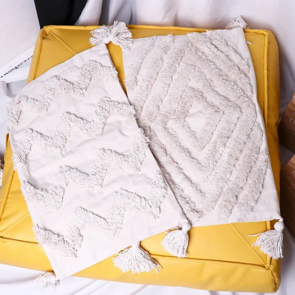

Tufted Handmade Morocco Bohemia Throw Pillow for Sofa Couch Boho Pillow Covers Cushion Covers Home Textile Pillow Case