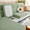 1PC JacquardSofa Cushion Cover Thicken Non-Slip Solid Color Couch Slipcover Suitable For Living Room L-Shape 1/2/3/4-Seater Sofa 2
