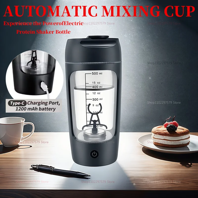 Electric Portable Powder Mixing Cup, Coffee Milk Vibrating Cup 1