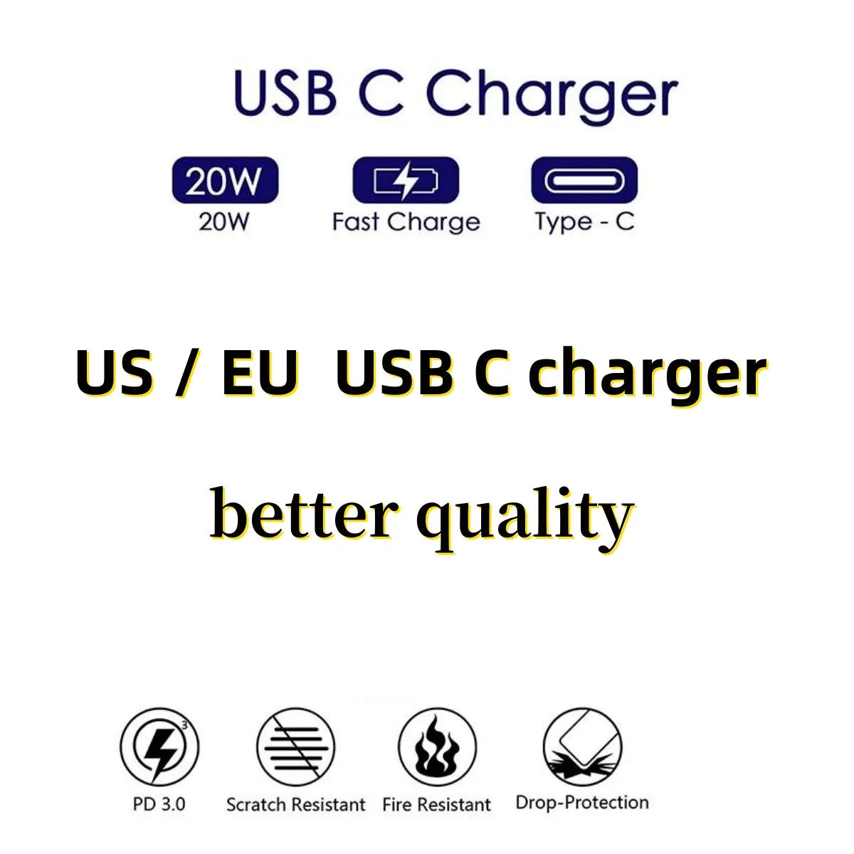 

10 шт., зарядное устройство для телефона, 20 Вт, USB C