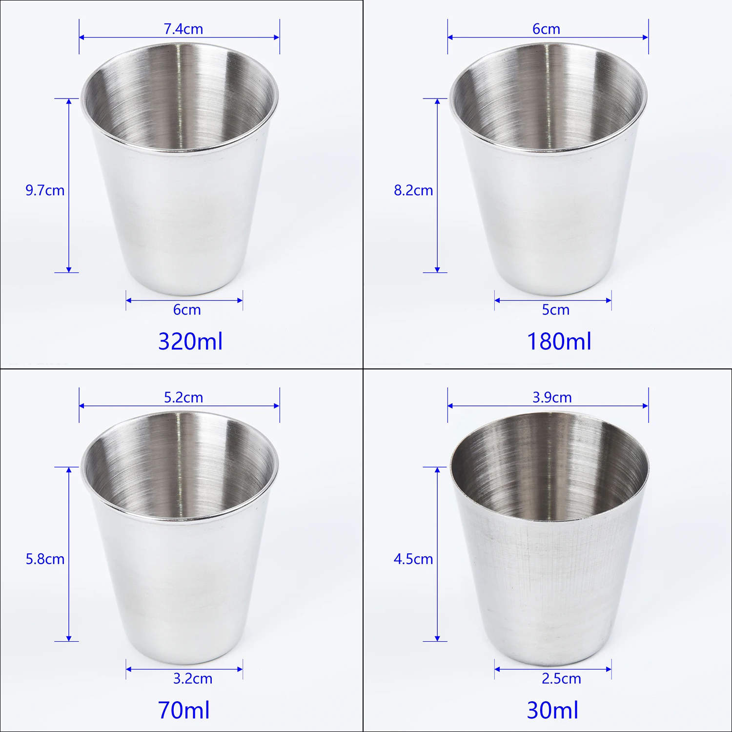 Tazza in acciaio inossidabile da 8 once | Tazza in acciaio inossidabile a doppia parete da 8 once