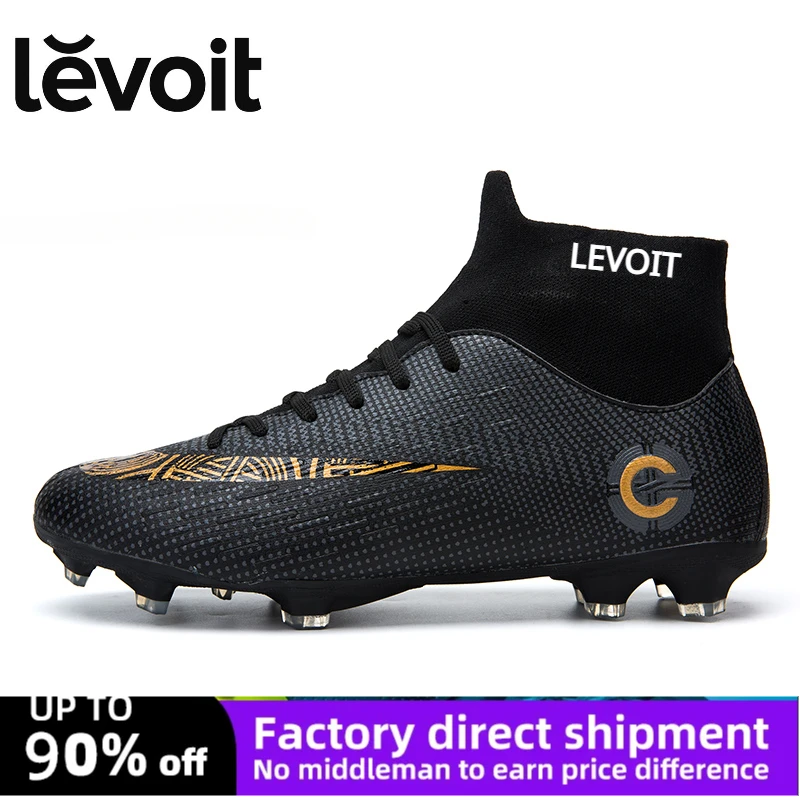 

Soccer Shoes Football Boots Man's High Ankle Sneakers Men Outdoor Cleats Boots Long Spikes Soccer Shoes EUR 36-46 sneakers men