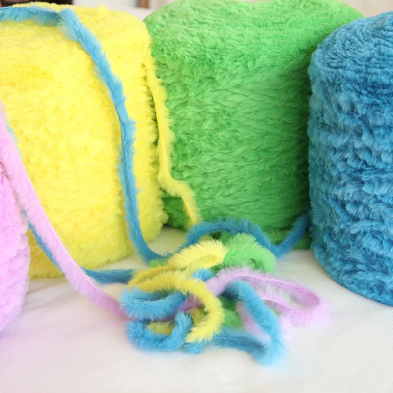 50g/Roll Mink Wool Yarn Faux Fur Cashmere Knitting Yarn For Hand Knitting Crochet Sweater Scarf Hat Fluffy Mink Yarn Thread 2
