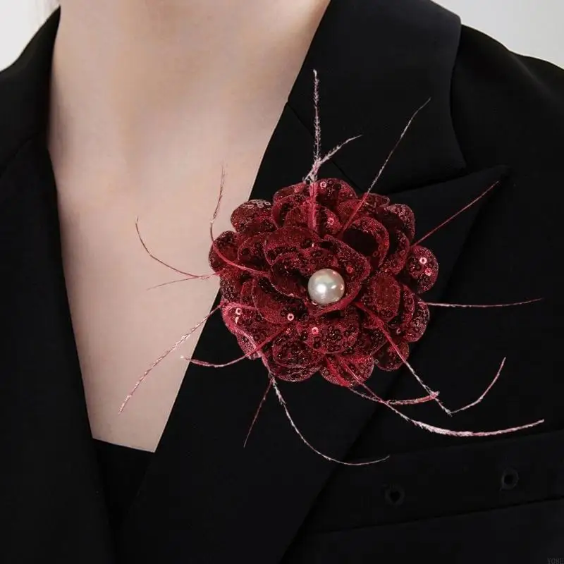 3D -Paillettenblütenblumenflecken für handgefertigte Projektmaterialien Kits Baste Kostümkleid Stirnbandbeutel auf Applikationen – Detail 9