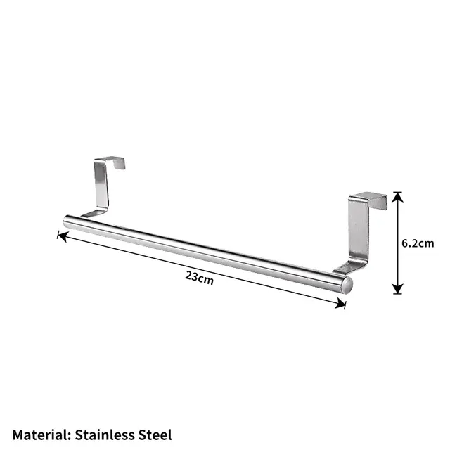 Towel Rack Over Door Towel Bar Hanging Holder Stainless Steel Bathroom ...