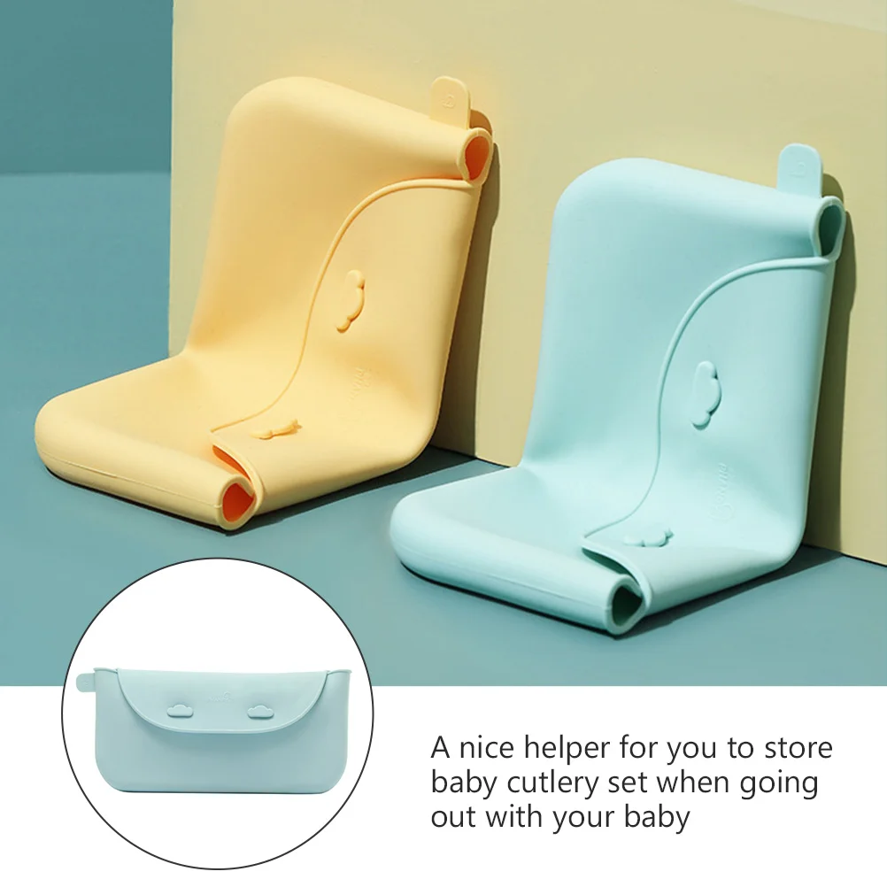 

Cutlery Storage Bag Food for Babies Baby Toddler Tableware Cases Mini Silicone Holder