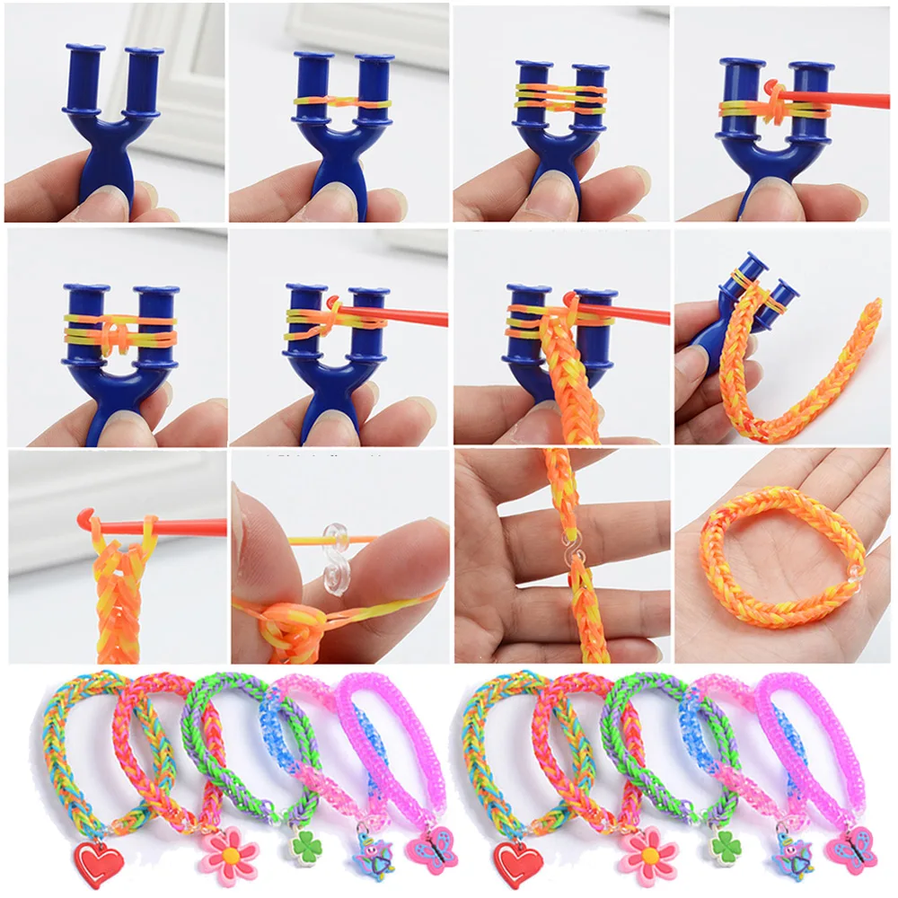 Rubber Band Bracelet Kit, Colorful Loom Bands, Rubber Band