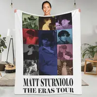 Sturniolo Triplets Flannel Blanket Matt Eras Tour Poster Warm Soft Bedding Throws for Outdoor Office Bedspread Sofa Bed Cover 1