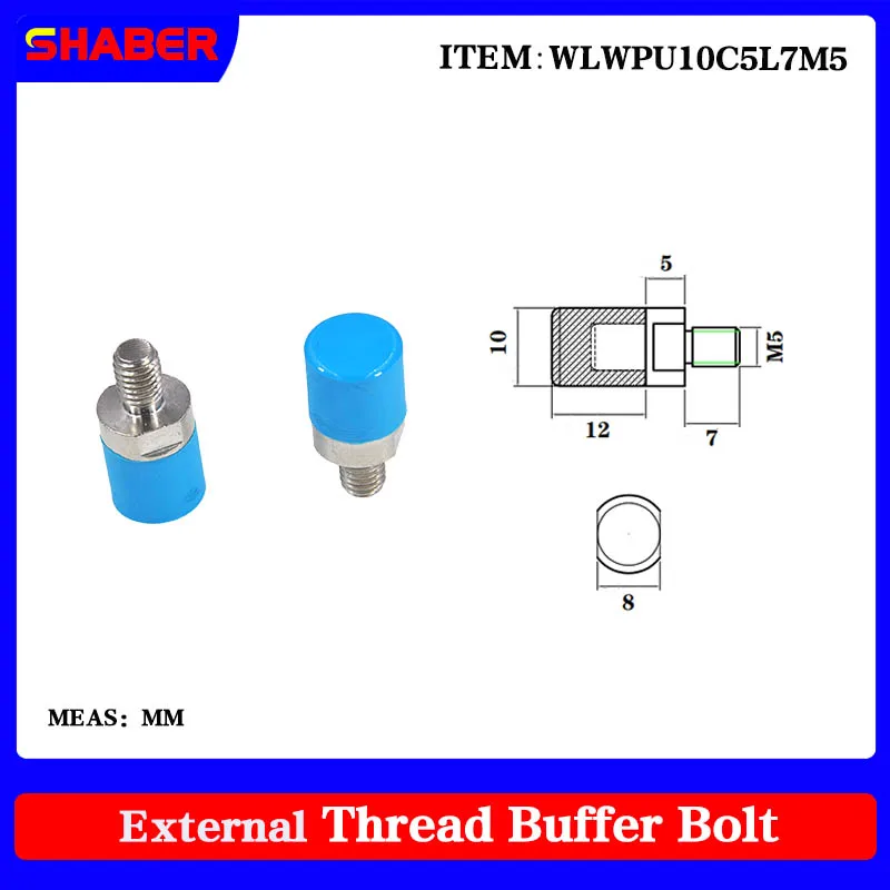 

【SHABER】Supply WLWPU10C5L7M5 stainless steel pneumatic anti-collision bolt polyurethane buffer screw diameter 10mm