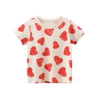 2025 été 2-8 ans enfants fille manches courtes T-shirts imprimé petite fille haut bébé fille T-shirts enfants enfant en bas âge fille vêtements 3