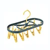 32 /12Clips Socks Clothes Drying Hanger with  Underwear Drying Folding Laundry Hanging Rack 6