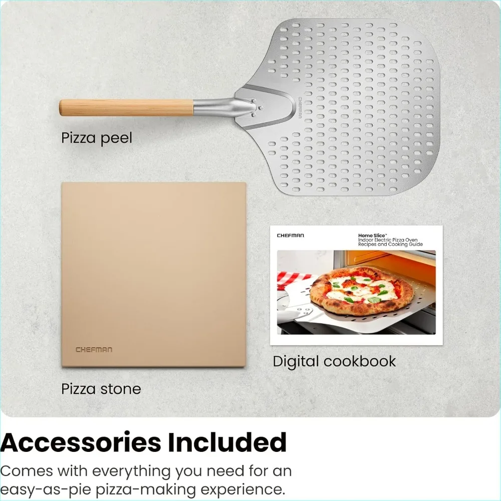 Indoor Pizza Oven - Makes 12 Inch Pizzas in Minutes, Heats up to 800°F - Countertop Electric Pizza Maker with 5 Touchscreen 6