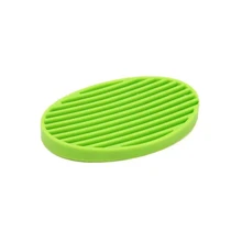  Colorful Silicone Flexible Soap Dishes Holder Bathroom Soap Box Plate Tray Shower Sponge Shelf Drain Non-slip Bathroom Storage 