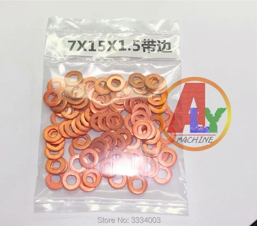 Diesel Injector Seal Kits 7x15mm/9x18mm CRIN Diesel Common Rail Injector Copper Seal Washer Gasket Ring Repair Kits
